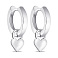 Серьги-кольца из серебра с подвеской (арт. 7502/4969/10) – изображение 1