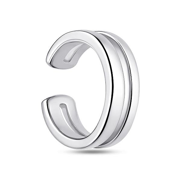 Серебряная одиночная серьга-кафа (арт. 7502/10316я) – изображение 1