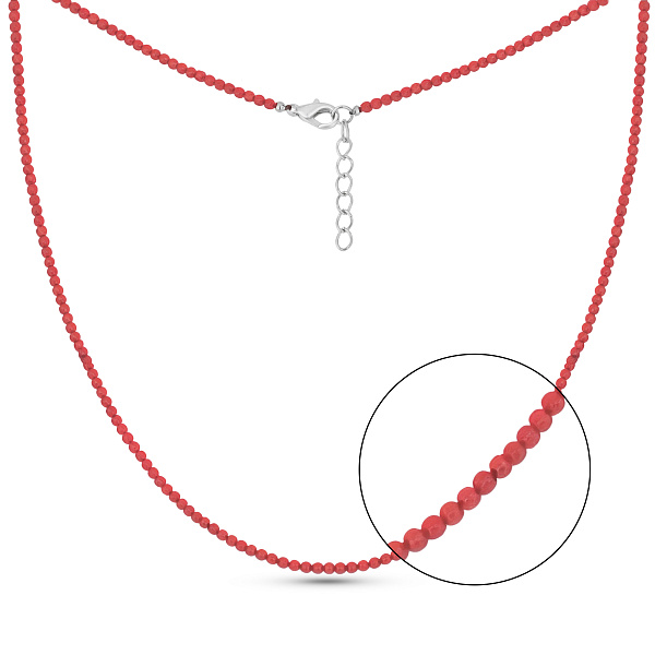 Тонкие бусы из кораллов (арт. 9016/607Крк) – изображение 1