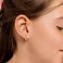 Золотые сережки в красном цвете металла (арт. 106561) – изображение 2
