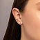 Золотые серьги-пусеты Монеты (арт. 110598) – изображение 2