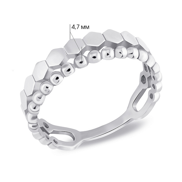 Серебряное кольцо без камней (арт. 7501/8025) – изображение 2