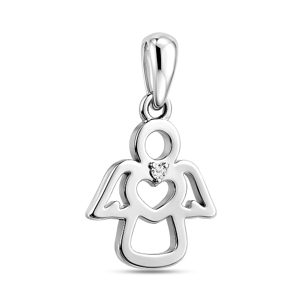 Золотая подвеска Ангел с фианитом (арт. 440587б) – изображение 1