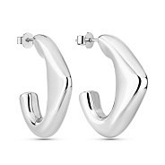 Фото Серебряные серьги-пусеты без камней (арт. 7518/7296)