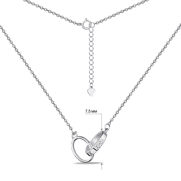 Серебряное колье Дерево жизни с фианитами (арт. 7507/1914) – изображение 3