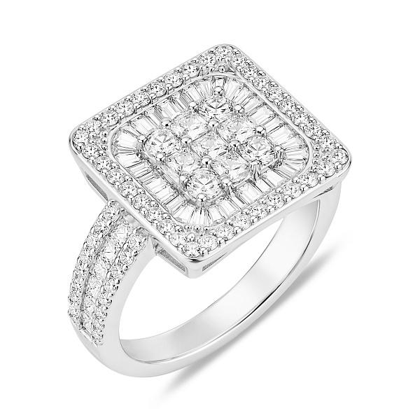 Массивное серебряное кольцо с фианитами (арт. 7501/8608) – изображение 1