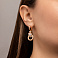 Серьги из красного золота с фианитами (арт. 100375з) – изображение 2