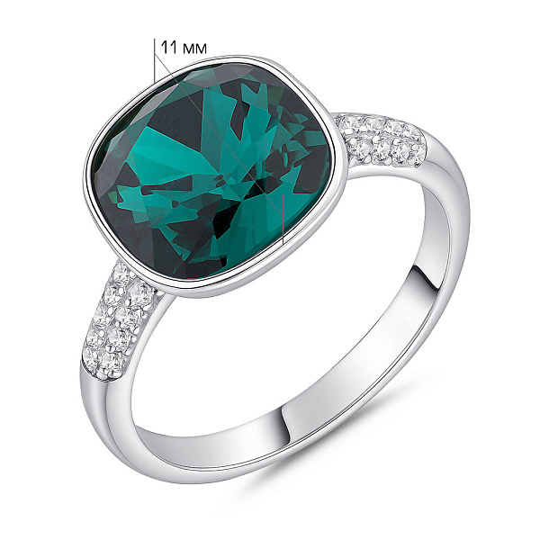 Серебряное кольцо с крупным фианитом (арт. 7501/2186342цз) – изображение 2