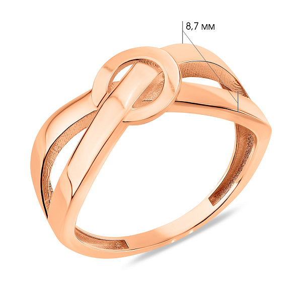 Золотое кольцо без камней (арт. 156578) – изображение 4