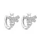 Серебряные серьги Пчелки с фианитами  (арт. 7502/9540/10) – изображение 1
