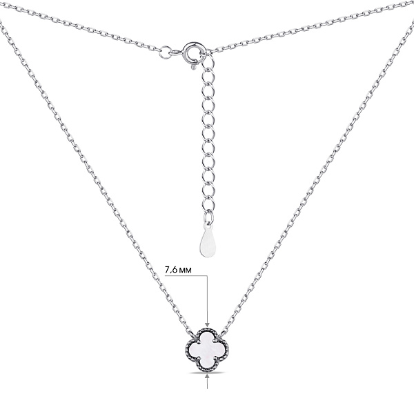 Серебряное колье Клевер (арт. 7507/470/8п) – изображение 3