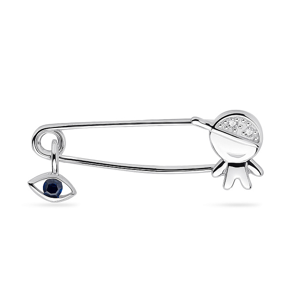 Серебряная булавка с альпинитом (арт. 7511/БР2ФС/024ас) – изображение 1