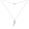 Серебряное колье с подвеской веточка с фианитами (арт. 7507/2550) – изображение 2