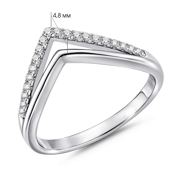 Двойное серебряное кольцо с фианитами (арт. 7501/8574) – изображение 2
