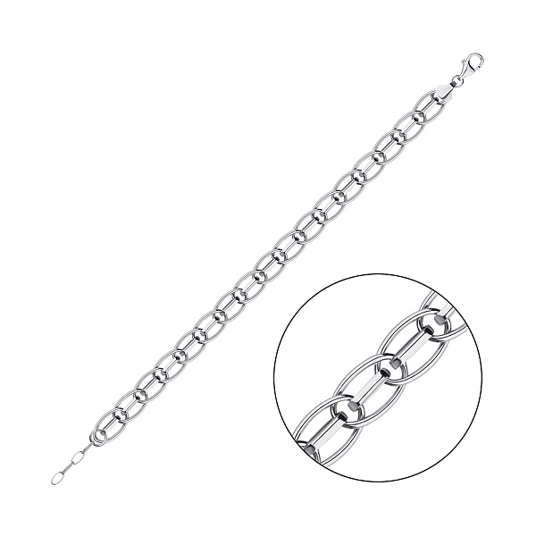 Серебряный браслет без камней (арт. 7509/4433) – изображение 1