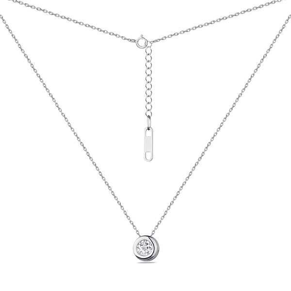 Колье серебряное с фианитом (арт. 7507/548/4) – изображение 2
