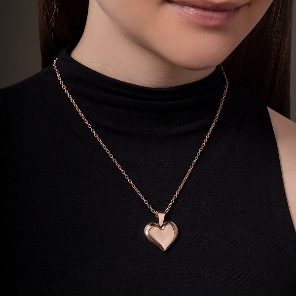 Колье из красного золота с сердцем (арт. 353057) – изображение 2