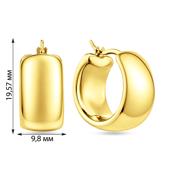 Серьги-кольца из золота Francelli (арт. е104161/15ж) – изображение 3