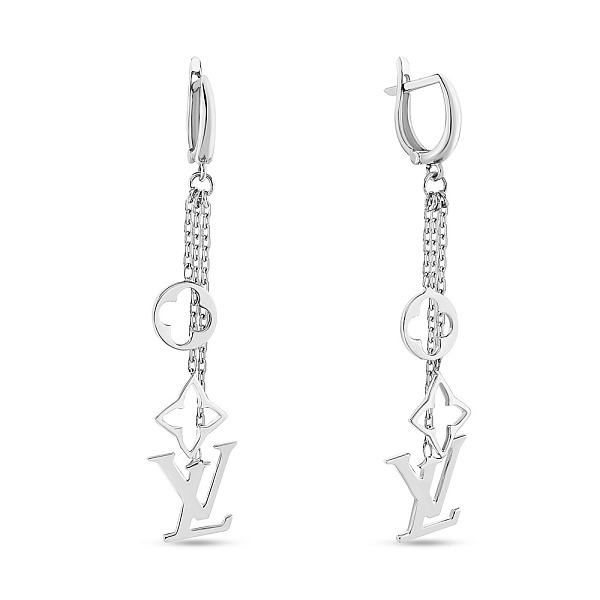 Серьги-подвески из белого золота (арт. 107892б) – изображение 1
