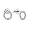 Сережки з білого золота круглої форми з діамантами (арт. Т011256015б) – зображення 1