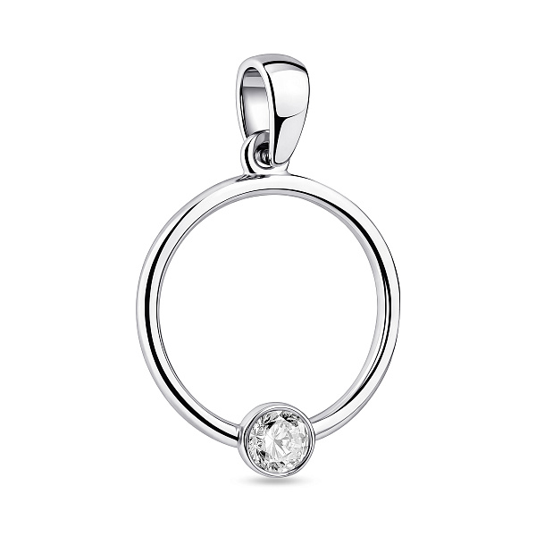 Серебряный кулон с фианитом (арт. 7503/31212р) – изображение 1