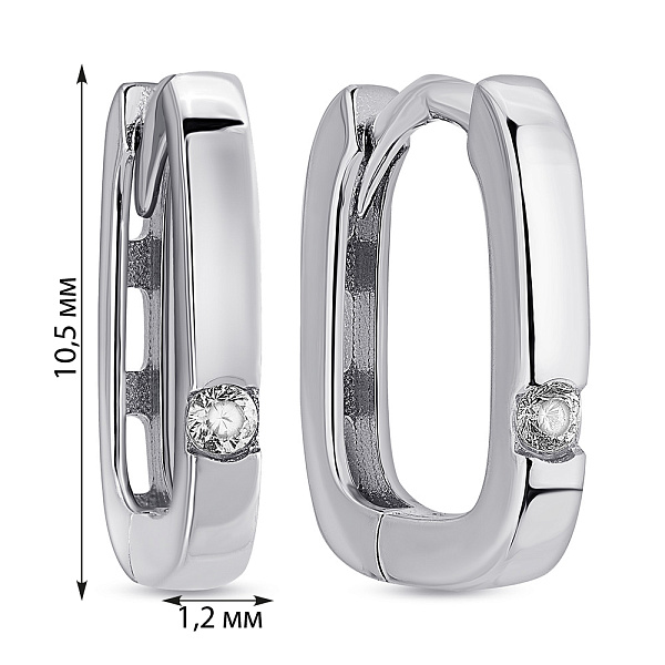 Серебряные серьги с фианитами (арт. 7502/9908/10) – изображение 2