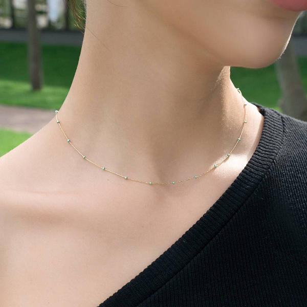 Золотое колье Francelli (арт. 351331жз) – изображение 2