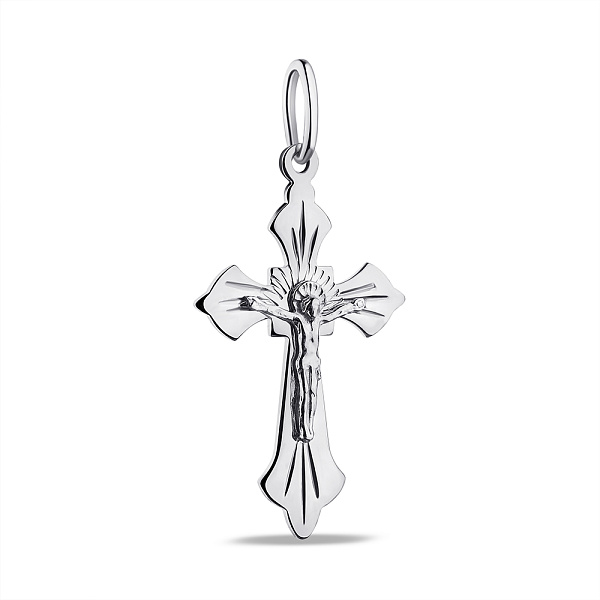 Крестик из серебра без камней (арт. 7504/2-8019.0.2) – изображение 1