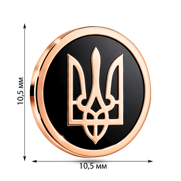 Золотой значок Трезубец-Герб Украины (арт. 361203еч) – изображение 3