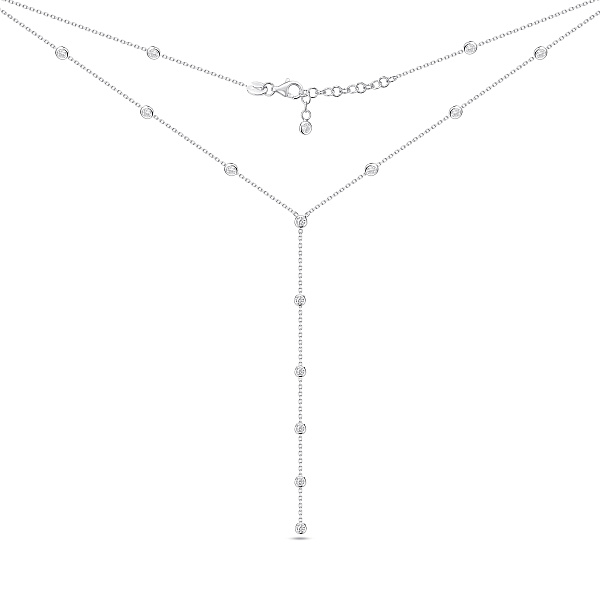Серебряное колье-галстук с фианитами (арт. 7507/2523) – изображение 2