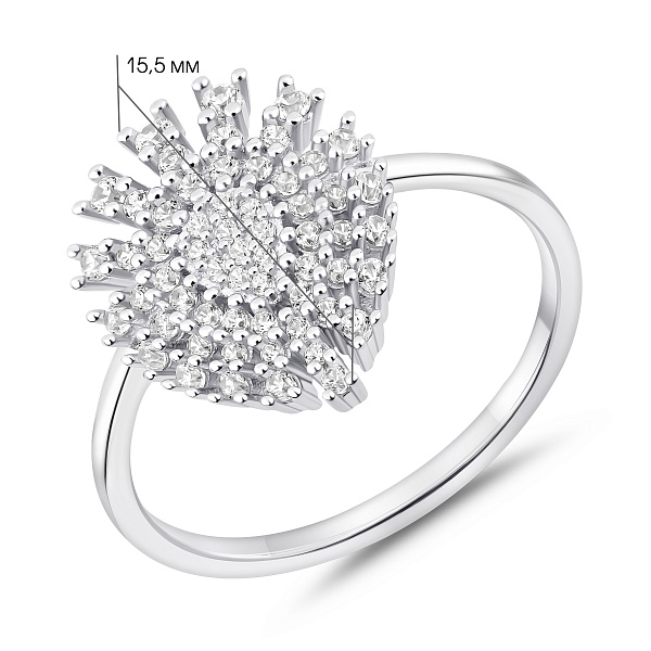 Массивное серебряное кольцо с фианитами (арт. 7501/8605) – изображение 2