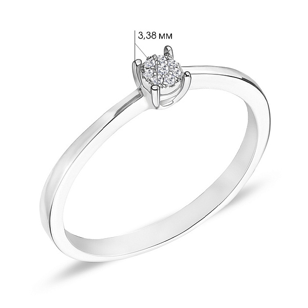 Золота каблучка з діамантами (арт. К341149005б) – зображення 6