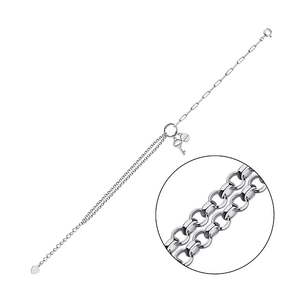 Серебряный браслет без камней (арт. 7509/4717) – изображение 1