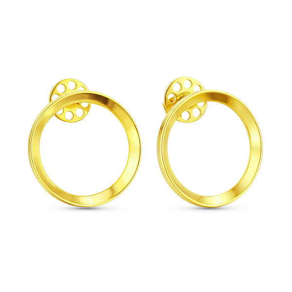 Серебряные серьги-пусеты без камней (арт. 7518/2475ж) – изображение 1