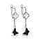 Серьги из серебра Бабочка с ониксом (арт. 7502/СК2ПО/192) – изображение 1