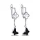 Серьги из серебра Бабочка с ониксом (арт. 7502/СК2ПО/192) – изображение 1