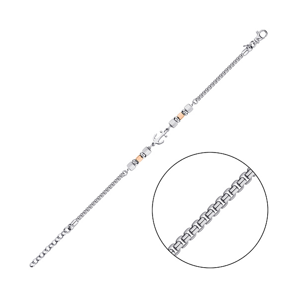 Браслет из серебра без камней (арт. 7509/4501бк) – изображение 1