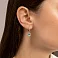 Золотые серьги с топазом и фианитами (арт. 111159Пг) – изображение 3