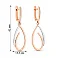 Серьги-подвески из красного золота (арт. 110579) – изображение 6