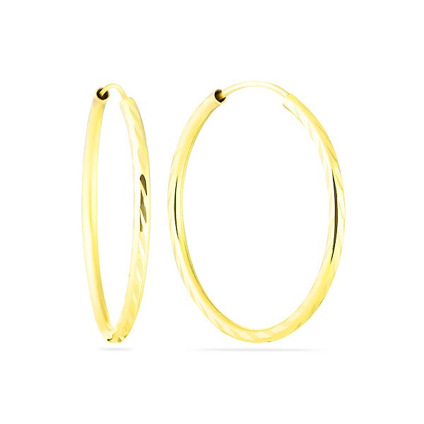 Серьги-кольца из желтого золота (арт. 100025/30ж) – изображение 1