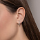 Серьги из желтого золота с дорожкой из фианитов (арт. 111013ж) – изображение 2