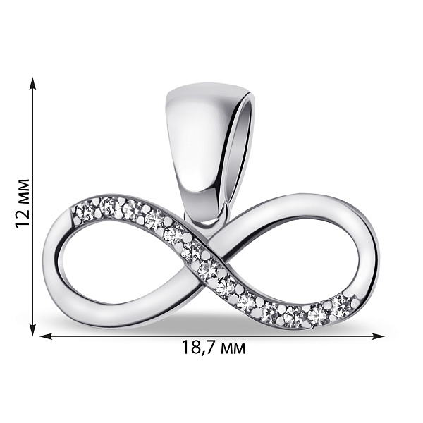 Серебряный подвес Бесконечность (арт. 7503/4204) – изображение 2