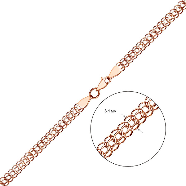 Золотая цепочка плетения Питон (арт. Ц305610) – изображение 5