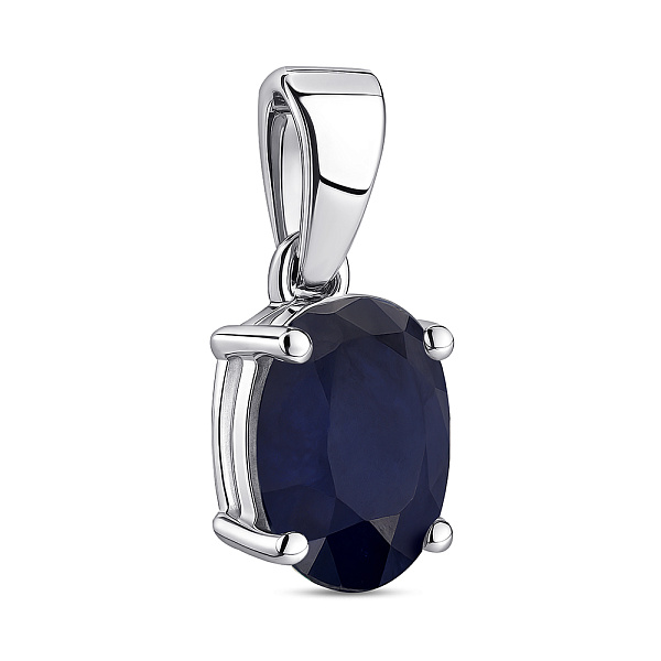 Серебряный кулон с крупным сапфиром (арт. 7503/2104780Спс) – изображение 1