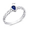 Серебряное кольцо с синим альпинитом (арт. 7501/6488ас) – изображение 2