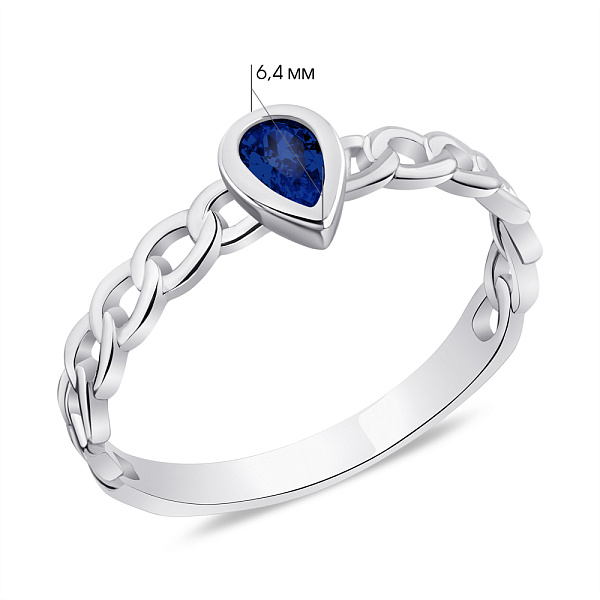 Серебряное кольцо с синим альпинитом (арт. 7501/6488ас) – изображение 2