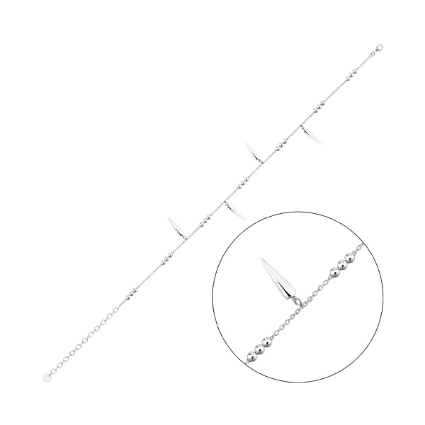 Серебряный браслет на ногу без камней (арт. 7509/5083н) – изображение 1