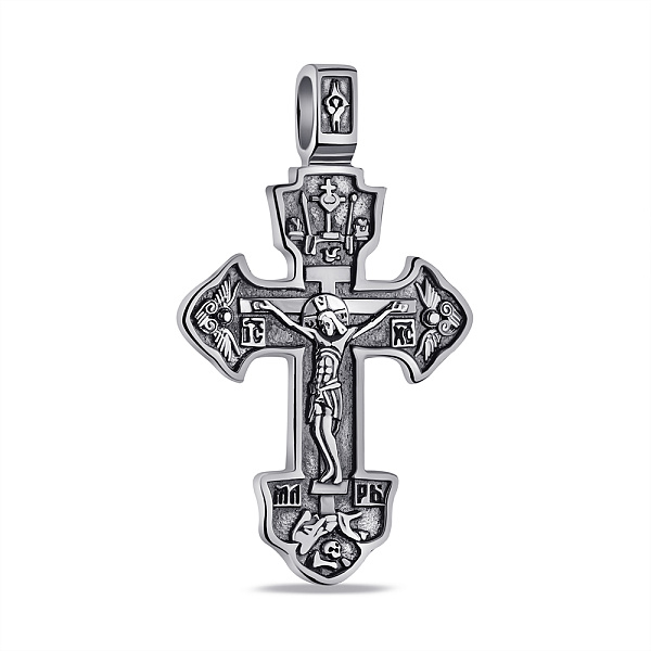 Срібний хрестик з чорнінням (арт. 7904/256пю) – зображення 1