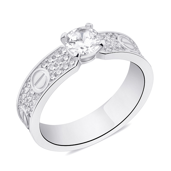 Серебряное кольцо с фианитами (арт. 7501/5999) – изображение 1