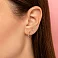 Серьги-кольца из золота с бриллиантами (арт. С011384005) – изображение 2